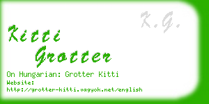 kitti grotter business card